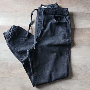 Ardene Black Denim Jogger Pants